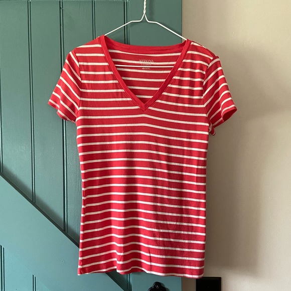 Merona V-neck Striped Top M - Picture 4 of 9